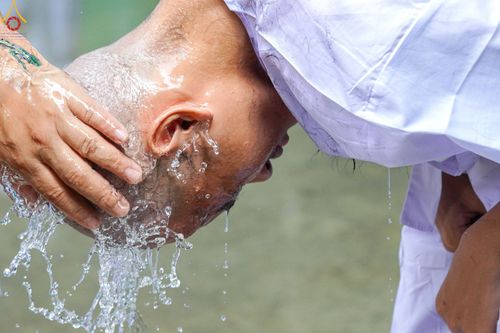 ภาพ No.78781:พิธีปลงผมนาคธรรมทายาท โครงการอบรมยุวธรรมทายาท มัชฌิมธรรมทายาท และธรรมทายาทรุ่นอุดมศึกษา ณ สภาธรรมกายสากล วัดพระธรรมกาย วันเสาร์ที่ 1 เมษายน พ.ศ. 2566