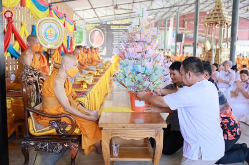 ภาพ No.106556:พิธีทอดผ้าป่าทำนุบำรุงศาสนสถาน ณ วัดใหม่นพรัตน์ ต.เนินมะปราง  อ.สองพี่น้อง จ.สุพรรณบุรี วันที่ 5 มกราคม พ.ศ. 2567