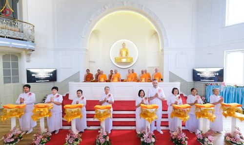 ภาพ No.82873:พิธีทอดผ้าป่าฉลองวัดพระธรรมกายนอร์ธสวีเดน  ในโอกาสสถาปนาครบรอบ 7 ปี  และพิธีวางแผ่นจารึกนามมงคล หน้าต่างบานทรัพย์ วันอาทิตย์ที่ 18 มิถุนายน พ.ศ.2566 ณ วัดพระธรรมกายนอร์ธสวีเดน ประเทศสวีเดน