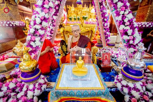 ภาพ No.224419:วันที่ 8 พฤษภาคม พ.ศ. 2568 พิธีถวายมหาสังฆทาน 101 วัด  บูชาธรรมอายุวัฒนมงคล 100 ปี สมเด็จอาชญาธรรมพระเจ้า สมเด็จพระสังฆราชแห่งคณะสงฆ์ไทยเขิน นครเชียงตุง ในนามพระครูบาไชยบูลย์ ธัมมชโย ณ วัดราชฐานหลวงเชียงยืน รัฐฉาน สาธารณรัฐแห่งสหภาพเมียนมา