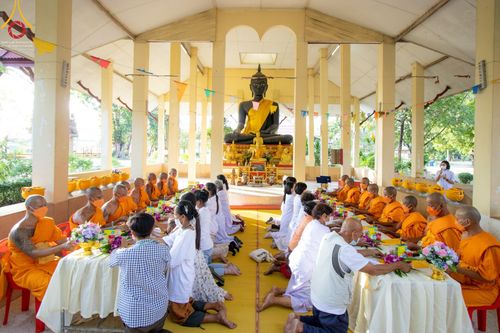 พิธีอุปสมบทวัดราษฎร์ศรัทธาธรรม อ.หนองแค จ.สระบุรี รับบุญจัดงานโดย สำนักพัฒนาเยาวชนโลก เมื่อวันที่ 9 ธันวาคม พ.ศ. 2565