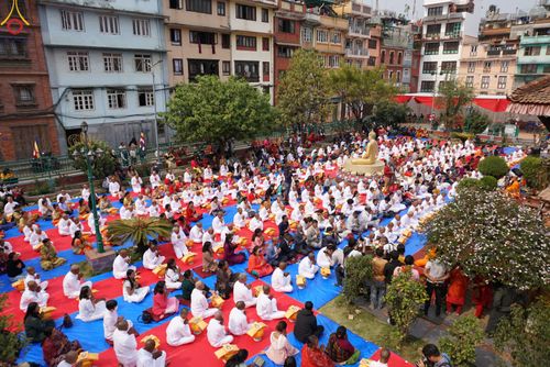 ภาพ No.77630:พิธีตัดปอยผมและปลงผมนาคธรรมทายาท ในโครงการบรรพชาสามเณรหมู่ ประเทศเนปาล วันที่ 11 มีนาคม พ.ศ.2566