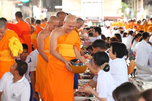 ภาพ No.2286:ภาพตักบาตรบ้านแป้ง