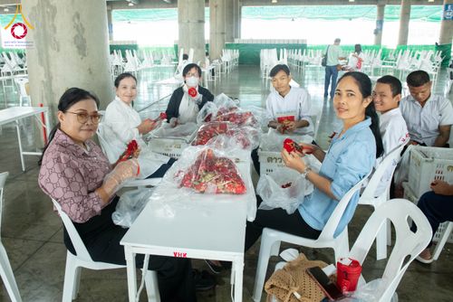 ภาพ No.279451:วันที่ 19-26 ธันวาคม พ.ศ. 2568 และ วันที่ 1 มกราคม พ.ศ.2569 รับบุญปลิดกลีบดอกไม้ เพื่อโปรยต้อนรับพระธรรมยาตรา