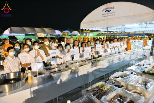 พิธีถวายภัตตาหารเป็นสังฆทาน แด่คณะพระธรรมยาตรา วันที่ 25 มกราคม พ.ศ. 2567 ณ อนุสรณ์สถานบางนางแท่น จ.นครปฐม