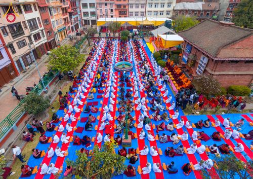 ภาพ No.129809:พิธีตัดปอยผมและแห่นาคธรรมทายาท ในโครงการบรรพชา 1,250 รูป ณ แดนประสูติ สวนลุมพินี ประเทศเนปาล วันที่ 2 มีนาคม พ.ศ. 2567