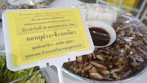 ภาพ No.75057:พิธีถวายภัตตาหารเป็นสังฆทาน แด่คณะพระธรรมยาตราฯ ในโครงการธรรมยาตรากตัญญูบูชา มหาปูชนียาจารย์ พระมงคลเทพมุนี(สด จนฺทสโร) พระผู้ปราบมาร อนุสรณ์สถาน 7 แห่ง ปีที่ 11 วันที่ 30 มกราคม พ.ศ. 2566