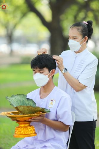 ภาพ No.80066:พิธีตัดปอยผมและปลงผมนาคธรรมทายาท โครงการอุปสมบทหมู่ธรรมทายาท พุทธศาสตร์สากลรุ่นที่ 7 (ภาคฤดูร้อน) วันอาทิตย์ที่ 9 เมษายน พ.ศ.2566