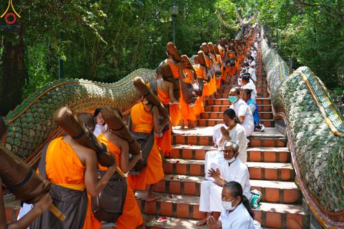 ภาพ No.81273:พระภิกษุ สามเณร วัดบ้านขุน  ธรรมยาตราฉลองแชมป์บาลี ของคณะสงฆ์ภาค 7 ประจำปี 2566 วันเสาร์ที่ 27 พฤษภาคม พ.ศ. 2566