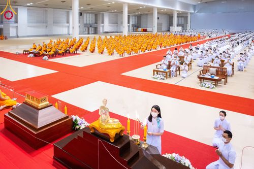 ภาพ No.90616:พิธีบำเพ็ญกุศลสวดพระอภิธรรม อุบาสกถาวร พรหมถาวร (อุบาสกผู้ปั้นพระ) วันอาทิตย์ที่ 15 ตุลาคม พ.ศ. 2566 ณ ห้องแก้วสารพัดนึก 1 สภาธรรมกายสากล วัดพระธรรมกาย จ.ปทุมธานี