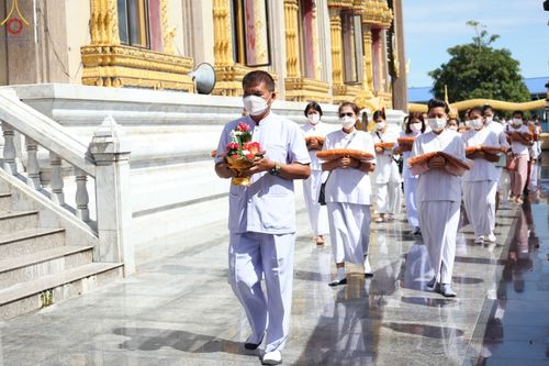 ภาพ No.65896:พิธีอุปสมบทวัดแค อ.พระสมุทรเจดีย์ จ.สมุทรปราการ รับบุญจัดงานโดยสำนักพัฒนาเยาวชนโลก ในโครงการอุปสมบทบูชาธรรม มหาปูชนียาจารย์ประจำปี 2565 เมื่อวันที่ 7 ธันวาคม พ.ศ. 2565