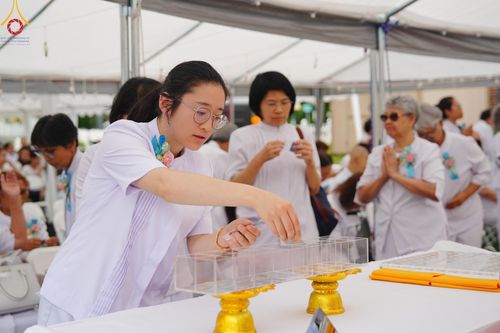 ภาพ No.144779:พิธีประดิษฐานลูกนิมิตมหาสมบัติ ผูกสีมาสถาปนาอุโบสถ บูชาธรรม ๘๐ ปี หลวงพ่อธัมมชโย วันอาทิตย์ที่ ๓๐ มิถุนายน พ.ศ. ๒๕๖๗ วัดพระธรรมกายนิวเจอร์ซี ประเทศสหรัฐอเมริกา