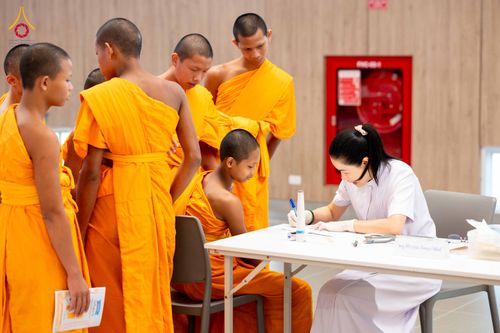 ภาพ No.342623:วันที่ 8 สิงหาคม พ.ศ. 2569  ตรวจสุขภาพประจำปีสามเณร ณ วัดพระธรรมกาย ปทุมธานี