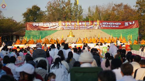 ภาพ No.75687:พิธีเจริญพระพุทธมนต์ และ ตักบาตรพระ 1,111 รูป  บำเพ็ญกุศลเพื่อถวายพระพรชัยมงคลแด่  สมเด็จพระเจ้าลูกเธอ เจ้าฟ้าพัชรกิติยาภา นเรนทิราเทพยวดี กรมหลวงราชสาริณีสิริพัชร มหาวัชรราชธิดา วันเสาร์ที่ 11 กุมภาพันธ์ พ.ศ. 2566 ณ วัดห้วยตองสัก อ.จอมทอง จ.เชียงใหม่