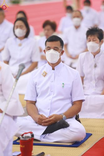 ภาพ No.85138:บรรยากาศการต้อนรับพระสังฆาธิการทั่วประเทศ และพิธีบูชาข้าวพระในวันสมาธิโลก วันอาทิตย์ต้นเดือนที่ 6 สิงหาคม พ.ศ. 2566 ณ สภาธรรมกายสากล วัดพระธรรมกาย