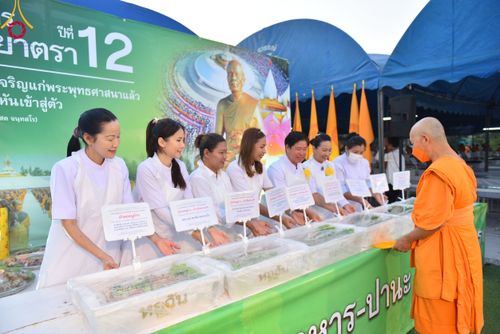 ภาพ No.109891:ถวายภัตตาหารเป็นสังฆทาน แด่คณะพระธรรมยาตราฯ ปีที่ 12 วันที่ 11 มกราคม พ.ศ. 2567 ณ อนุสรณ์สถานคลองบางนางแท่น  อ.สามพราน จ.นครปฐม