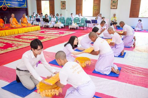 ภาพ No.216373:วันเสาร์ที่ 5 เมษายน พ.ศ. 2568 พิธีขอบรรพชา พิธีขอสรณคมน์และศีล พิธีขอนิสสัย พิธีถวายบาตร ในโครงการบรรพชาสามเณรฟื้นฟูพระพุทธศาสนาทั่วไทย  ณ วัดพระพุทธบาท ราชวรมหาวิหาร ต.ขุนโขลน อ.พระพุทธบาท จ.สระบุรี