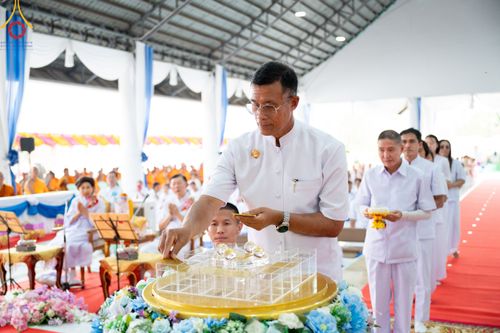 ภาพ No.310990:วันอาทิตย์ที่ 22 กุมภาพันธ์ พ.ศ. 2569 พิธีประดิษฐานพระประธาน “พระธรรมกาย” ณ ธุดงคสถานอำนาจเจริญ จังหวัดอำนาจเจริญ