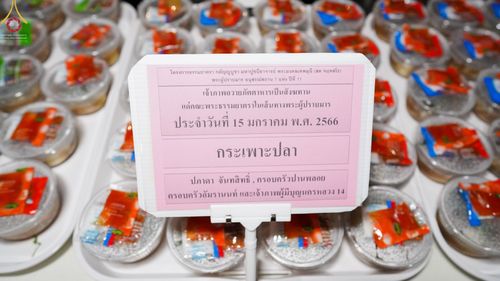 ภาพ No.71354:พิธีถวายภัตตาหารเป็นสังฆทาน แด่คณะพระธรรมยาตราฯ ในโครงการธรรมยาตรากตัญญูบูชา มหาปูชนียาจารย์ พระมงคลเทพมุนี(สด จนฺทสโร) พระผู้ปราบมาร อนุสรณ์สถาน 7 แห่ง ปีที่ 11 วันที่ 15 มกราคม พ.ศ. 2566