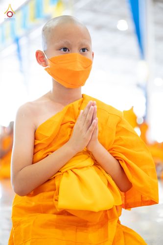 ภาพ No.79919:พิธีขอบรรพชา , พิธีคล้องอังสะ พิธีขอสรณคมน์และศีล , พิธีขอนิสสัย ในโครงการบรรพชาสามเณรฟื้นฟูพระพุทธศาสนาทั่วไทย วันเสาร์ที่ 8 เมษายน พ.ศ.2566