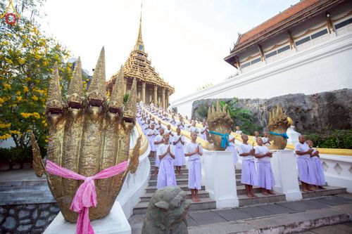 ภาพ No.216321:วันเสาร์ที่ 5 เมษายน พ.ศ. 2568 พิธีขอบรรพชา พิธีขอสรณคมน์และศีล พิธีขอนิสสัย พิธีถวายบาตร ในโครงการบรรพชาสามเณรฟื้นฟูพระพุทธศาสนาทั่วไทย  ณ วัดพระพุทธบาท ราชวรมหาวิหาร ต.ขุนโขลน อ.พระพุทธบาท จ.สระบุรี