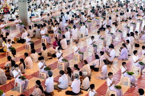 ภาพ No.214236:วันอาทิตย์ที่ 30 มีนาคม พ.ศ. 2568  พิธีปลงผมสามเณรฟื้นฟูทั่วไทย ณ มหารัตนวิหารคด คอร์ 22 วัดพระธรรมกาย จ.ปทุมธานี