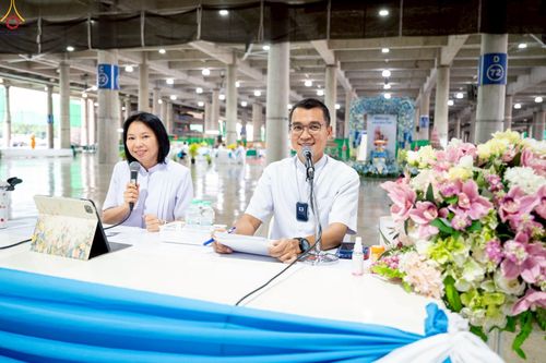 ภาพ No.235272:วันที่ 27 กรกฎาคม พ.ศ. 2568 พิธีตักบาตรฉลองพระใหม่ โครงการบรรพชาและอุปสมบทมู่รุ่นเข้าพรรษา ณ วัดพระธรรมกาย