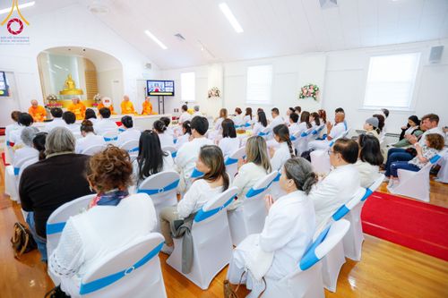 พิธีทอดกฐินสมปรารถนา วัดพระธรรมกายบอสตัน รัฐแมสซาชูเสตส์ ประเทศสหรัฐอเมริกา วันที่ 19 พฤศจิกายน พ.ศ. 2566