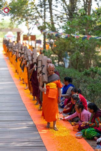 ภาพ No.132096:พิธีต้อนรับ พระ-สามเณร ธรรมยาตรา ในโครงการบรรพชา 1,250 รูป ณ แดนประสูติ สวนลุมพินี ประเทศเนปาล วันที่ 16-17 มีนาคม พ.ศ. 2567