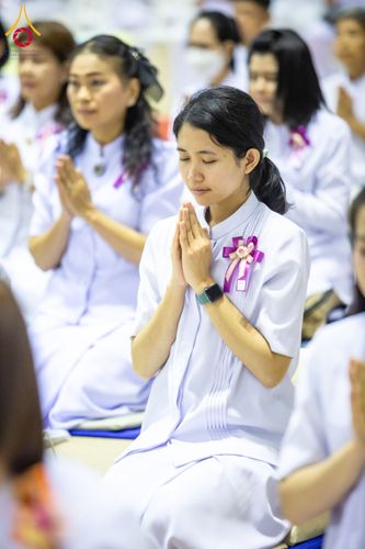 ภาพ No.134100:พิธีบูชาข้าวพระ  ในวันอาทิตย์ต้นเดือนที่ 7 เมษายน พ.ศ. 2567 ณ วัดพระธรรมกาย จ.ปทุมธานี