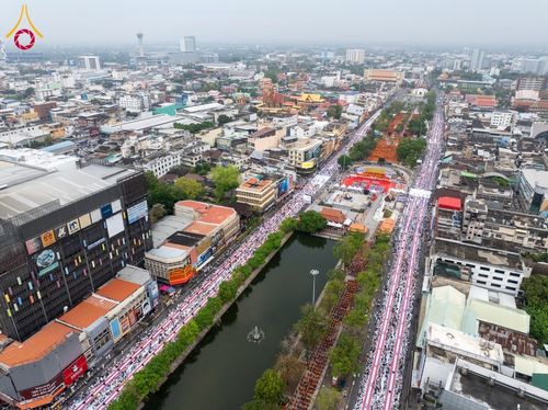 ภาพ No.210333:วันอาทิตย์ที่ 9 มีนาคม พ.ศ. 2568 พ่อเมืองโคราชจัดตักบาตรพระหมื่น ทำบุญเมือง 557 ปี