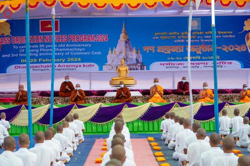 ภาพ No.130337:Photo Story ปฐมบรรพชาชาวพุทธมาร์มา Episode 3/5 วันที่ 9 กุมภาพันธ์ พ.ศ. 2567 ในโครงการบรรพชาสามเณร ครั้งแรกของชาวพุทธมาร์มา บังกลาเทศ ณ วัดธัมจักร อรัญกุฏิ เมืองรัมการ์ คาร์กาชารี บังกลาเทศ