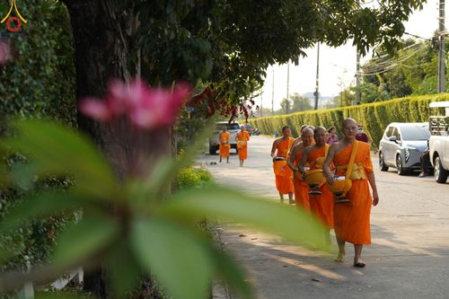 ภาพ No.136090:พระธรรมทายาท โครงการบวชพระนานาชาติ AEC & WAB ผู้บริหารรุ่นที่ 2 บิณฑบาต ณ หอฉันคุณยายอาจารย์ฯ เมืองแก้วมณี หมู่บ้านแก้วพุทธรักษา วันที่ 28 เมษายน พ.ศ. 2567