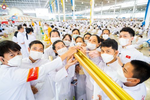 ภาพ No.77835:พิธีหล่อพระบรมพุทธเจ้า ทิศตะวันตก  วันอาทิตย์ที่ 19 มีนาคม พ.ศ. 2566 ณ วัดพระธรรมกาย จ.ปทุมธานี