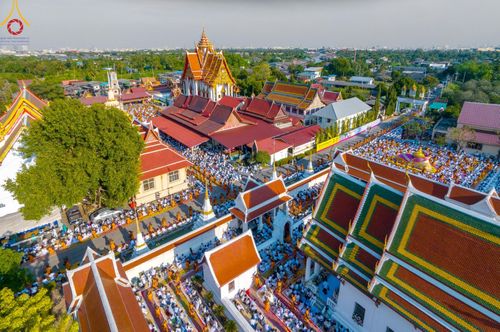 ภาพ No.195509:พิธีต้อนรับพระธรรมยาตรา ณ อนุสรณ์สถานลำดับที่ 4 สถานที่เกิดด้วยกายธรรม วัดโบสถ์(บน) ต.บางคูเวียง จ.นนทบุรี ในโครงการธรรมยาตรา กตัญญูบูชา มหาปูชนียาจารย์ พระมงคลเทพมุนี(สด จนฺทสโร) พระผู้ปราบมาร อนุสรณ์สถาน 7 แห่ง ปีที่ 13 วันที่ 15 มกราคม พ.ศ. 2568