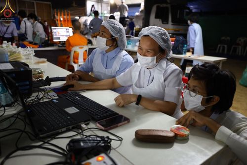 ภาพ No.69899:พิธีถวายภัตตาหารเป็นสังฆทาน แด่คณะพระธรรมยาตราฯ ในโครงการธรรมยาตราฯ ปีที่ 11 ณ อนุสรณ์สถานมหาวิหารพระมงคลเทพมุนี อ.สองพี่น้อง จ.สุพรรณบุรี วันที่ 9 มกราคม พ.ศ. 2566