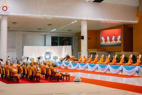 ภาพ No.90628:พิธีบำเพ็ญกุศลสวดพระอภิธรรม อุบาสกถาวร พรหมถาวร (อุบาสกผู้ปั้นพระ) วันอาทิตย์ที่ 15 ตุลาคม พ.ศ. 2566 ณ ห้องแก้วสารพัดนึก 1 สภาธรรมกายสากล วัดพระธรรมกาย จ.ปทุมธานี