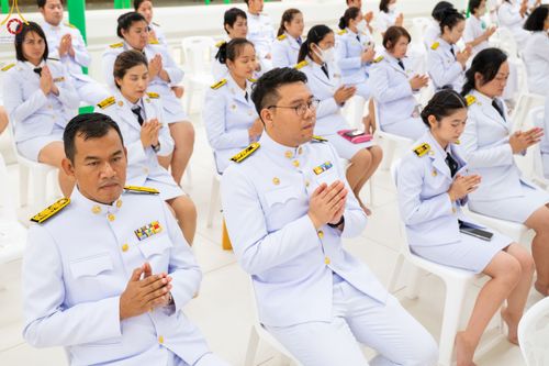 ภาพ No.78593:พิธีต้อนรับสัญญาบัตร พัดยศ ผ้าไตรและถวายมุทิตาสักการะฯ พระครูสิทธิรัตนวิเทศ และ พระครูวิเทศสันติคุณ วันอังคารที่ 28 มีนาคม พ.ศ. 2566 ณ อุโบสถวัดพระธรรมกาย