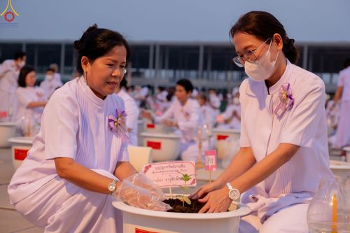 ภาพ No.90216:พิธีปลูกทรัพย์บานชื่น  เนื่องใน 139 ปี วันคล้ายวันเกิดด้วยรูปกายเนื้อ พระมงคลเทพมุนี (สด จนฺทสโร) พระผู้ปราบมาร วันอังคารที่ 10 ตุลาคม พ.ศ. 2566 ณ วัดพระธรรมกาย จ.ปทุมธานี