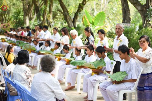 พิธีตัดปอยผม, พิธีขอขมารับผ้าไตร, พิธีบรรพชา, พิธีถวายบาตร ในโครงการบรรพชาสามเณร ฟื้นฟูพระพุทธศาสนาทั่วไทย  ณ ศูนย์ปฏิบัติธรรมบุญประสาน ต.พญาเย็น อ.ปากช่อง จ.นครราชสีมา วันที่ 5 เมษายน พ.ศ. 2567