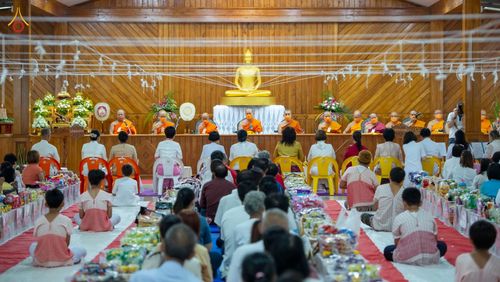 ภาพ No.80891:พิธีตักบาตรพระ ๒๑๖ รูป และ พิธีถวายมหาสังฆทาน ๕๒ วัด ฉลองครบรอบ ๑๖ ปี ธุดงคสถานพรรัตนแพร่ วันอังคารที่ ๙ พฤษภาคม พ.ศ.๒๕๖๖ ณ ธุดงคสถานพรรัตนะ อำเภอวังชิ้น จังหวัดแพร่