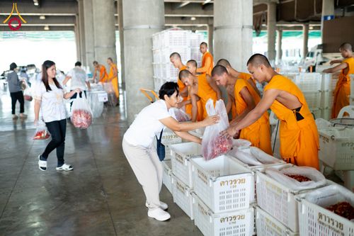 ภาพ No.279494:วันที่ 19-26 ธันวาคม พ.ศ. 2568 และ วันที่ 1 มกราคม พ.ศ.2569 รับบุญปลิดกลีบดอกไม้ เพื่อโปรยต้อนรับพระธรรมยาตรา