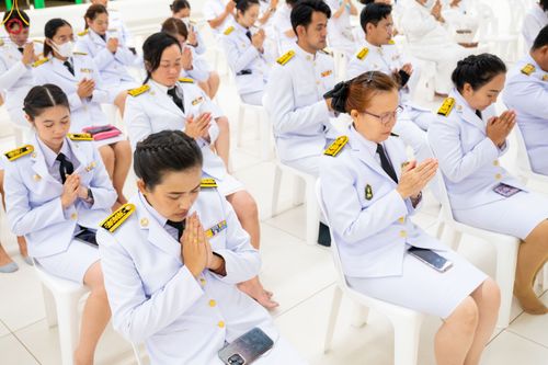 ภาพ No.78594:พิธีต้อนรับสัญญาบัตร พัดยศ ผ้าไตรและถวายมุทิตาสักการะฯ พระครูสิทธิรัตนวิเทศ และ พระครูวิเทศสันติคุณ วันอังคารที่ 28 มีนาคม พ.ศ. 2566 ณ อุโบสถวัดพระธรรมกาย