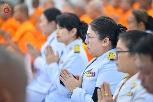 ภาพ No.280661:วันศุกร์ที่ 12 ธันวาคม พ.ศ.2568 พิธีบำเพ็ญกุศลปัญญาสมวาร (50 วัน) อุทิศถวายพระราชกุศลแด่ “พระพันปีหลวง” ณ วัดพระธรรมกาย