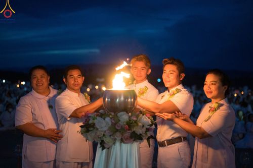 ภาพ No.91656:พิธีทอดผ้าป่า สร้างลานเอนกประสงค์พญานาค 4 ตระกูล จุดประทีปโคมลาน ถวายเป็นพุทธบูชา  สร้างความสว่างไสวให้กับแผ่นดินด้วยแสงธรรม วันอาทิตย์ที่ 29 ตุลาคม พ.ศ. 2566 ณ พุทธอุทยานนานาชาติ จังหวัดหนองคาย