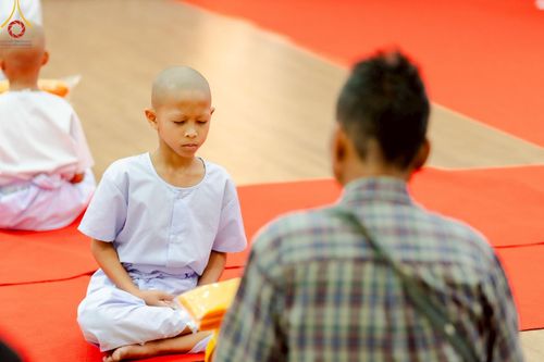 ภาพ No.216491:วันอังคารที่ 8 เม.ย. พ.ศ. 2568 พิธีบรรพชาสามเณร ณ ศูนย์ปฏิบัติธรรมเขาคิชฌกูฏ จันทบุรี