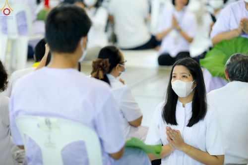 ภาพ No.78702:พิธีปลงผมนาคธรรมทายาท โครงการอบรมยุวธรรมทายาท มัชฌิมธรรมทายาท และธรรมทายาทรุ่นอุดมศึกษา ณ สภาธรรมกายสากล วัดพระธรรมกาย วันเสาร์ที่ 1 เมษายน พ.ศ. 2566