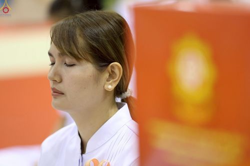 ภาพ No.236097:วันที่ 3 สิงหาคม พ.ศ. 2568 พิธีบูชาข้าวพระ ณ สภาธรรมกายสากล วัดพระธรรมกาย