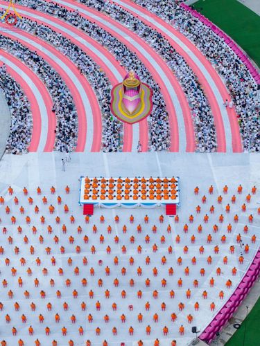 ภาพ No.118589:พิธีตักบาตรพระธรรมยาตรา ปีที่ 12 ณ อนุสรณ์สถานลำดับที่ 5 สถานที่เผยแผ่วิชชาธรรมกายครั้งแรก อนุสรณ์สถานบางปลา จ.นครปฐม วันที่ 25 มกราคม พ.ศ. 2567