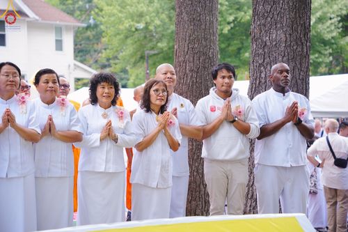 ภาพ No.144832:พิธีประดิษฐานลูกนิมิตมหาสมบัติ ผูกสีมาสถาปนาอุโบสถ บูชาธรรม ๘๐ ปี หลวงพ่อธัมมชโย วันอาทิตย์ที่ ๓๐ มิถุนายน พ.ศ. ๒๕๖๗ วัดพระธรรมกายนิวเจอร์ซี ประเทศสหรัฐอเมริกา
